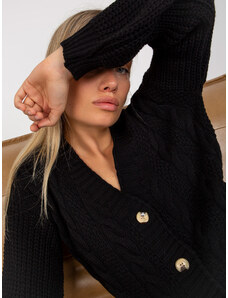 Fashionhunters Black sweater with braids OCH BELLA