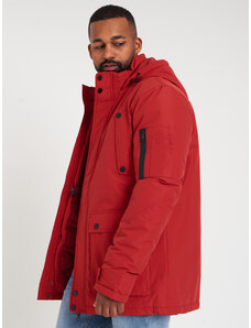 GATE Moška zimska jakna s polnilom iz vate in kapuco iz flisa