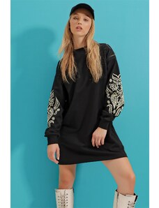 Ženska obleka Trend Alaçatı Stili Black