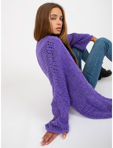 Fashionhunters Purple cardigan with the addition of OH BELLA wool