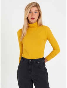 GATE Ženski elastičen pulover z visokim ovratnikom