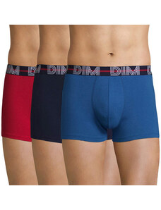 DIM POWERFUL BOXERS 3x - Men's boxers 3 pcs - red - dark blue - light blue
