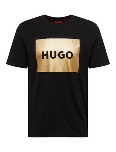 HUGO Majica 'Dulive' zlata / črna