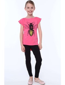 FASARDI Girl's T-shirt with amaranth bee
