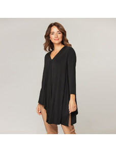 Willsoor Ženska asimetrična bluza črna barva 14602