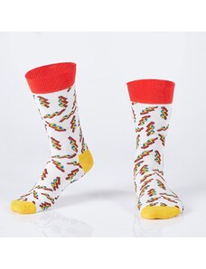 FASARDI Cream men's socks with flash