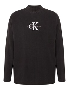 Calvin Klein Jeans Pulover črna / bela