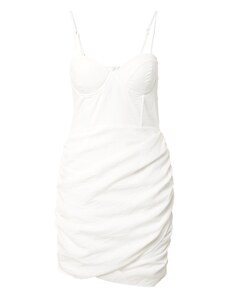 Misspap Koktejl obleka bela
