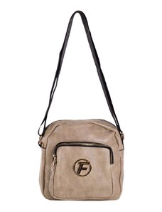 Fashionhunters Beige small messenger bag on a wide strap