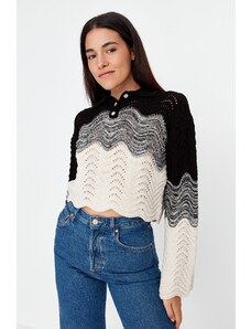Trendyol pulover za pletenine črnih pridelkov