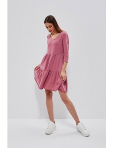 Moodo Dress with ruffles - pink