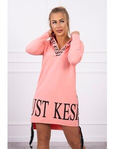 Kesi Dress with hood and apricot print