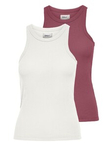ONLY Top 'Lindsay' rubin rdeča / bela