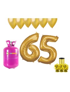 HeliumKing Helijev set za zabavo za 65. rojstni dan z zlatimi baloni
