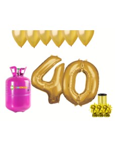 HeliumKing Helijev set za zabavo za 40. rojstni dan z zlatimi baloni