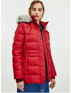 Rdeča ženska zimska jakna Tommy Hilfiger - ženske