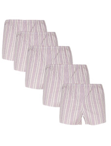 5PACK classic men's shorts Foltýn brown with stripes