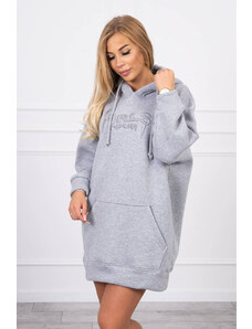 Kesi Insulated sweatshirt with embroidered inscription oversize gray