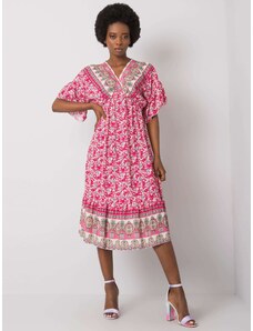 Fashionhunters Pink dress with print