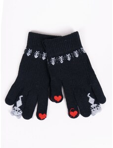 Yoclub Kids's Girls' Five-Finger Touchscreen Gloves RED-0075G-AA5F-003