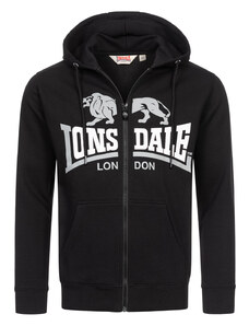 Moški pulover s kapuco Lonsdale 117439-Black/White/Grey