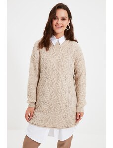 Trendyol krema Openwork pulover za pletenine