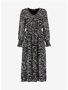 Hailyjeve črne vzorčaste maxi obleke Hailys Zebra - Ženske