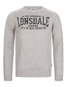 Moški pulover Lonsdale 116043-Grey Melange/Black