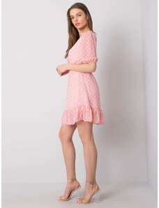 Fashionhunters SUBLEVEL Pink dress with polka dots