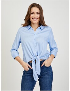 Light blue lady shirt with knot ORSAY - Ladies