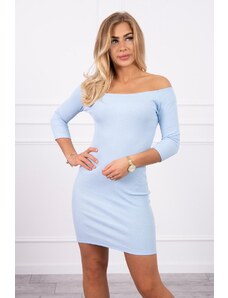 Kesi Fitted dress - ribbed azuro
