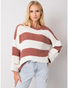 Fashionhunters Dusty pink woolen sweater