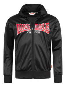 Moški pulover s kapuco Lonsdale 117158-Black/Dark Red/Silver Grey