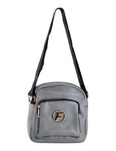 Fashionhunters Small bag made of eco-leather in gray color