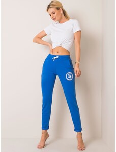 Fashionhunters Blue sweatpants with application
