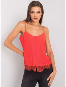 Fashionhunters Red top with buttons