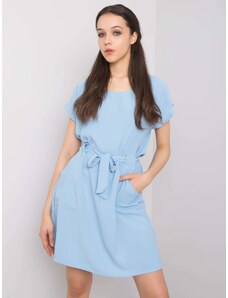 Fashionhunters Blue dress with pockets