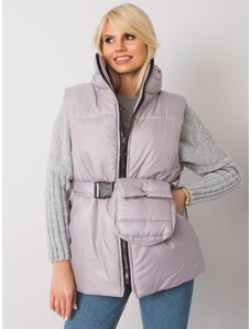Fashionhunters Light grey down vest
