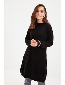 Trendyol črni pulover za dolge pletenine