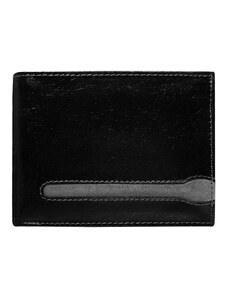 Fashionhunters Black men's genuine leather wallet