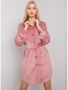 Fashionhunters Dusty pink button dress