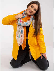 Fashionhunters White-orange scarf with print