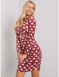 Fashionhunters Dusty pink velor dress with Montilla patterns