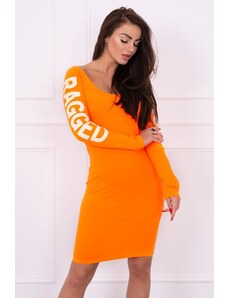 Kesi Obleka raztrgana oranžna neonska