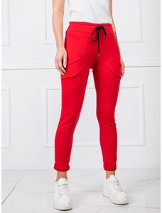 Fashionhunters Red cotton sweatpants