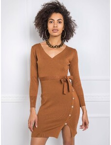 Fashionhunters Brown dress by Ezra