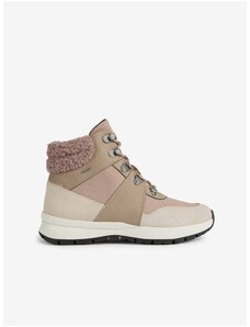 Light Pink Women's Ankle Boots with Suede Details Geox Bra - Women
