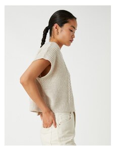 Koton Crop pulover stoječi ovratnik