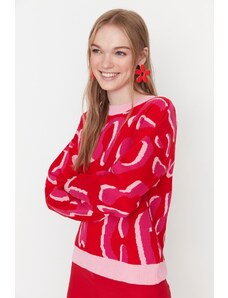 Trendyol pulover - rdeč - Regular fit
