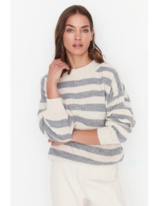 Trendyol Ecru širok pulover za pletenine